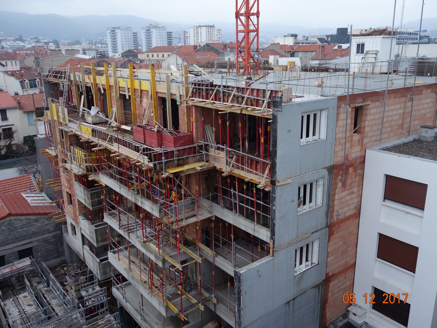 05-12-2017 - Dalle du 6ème étage coulée