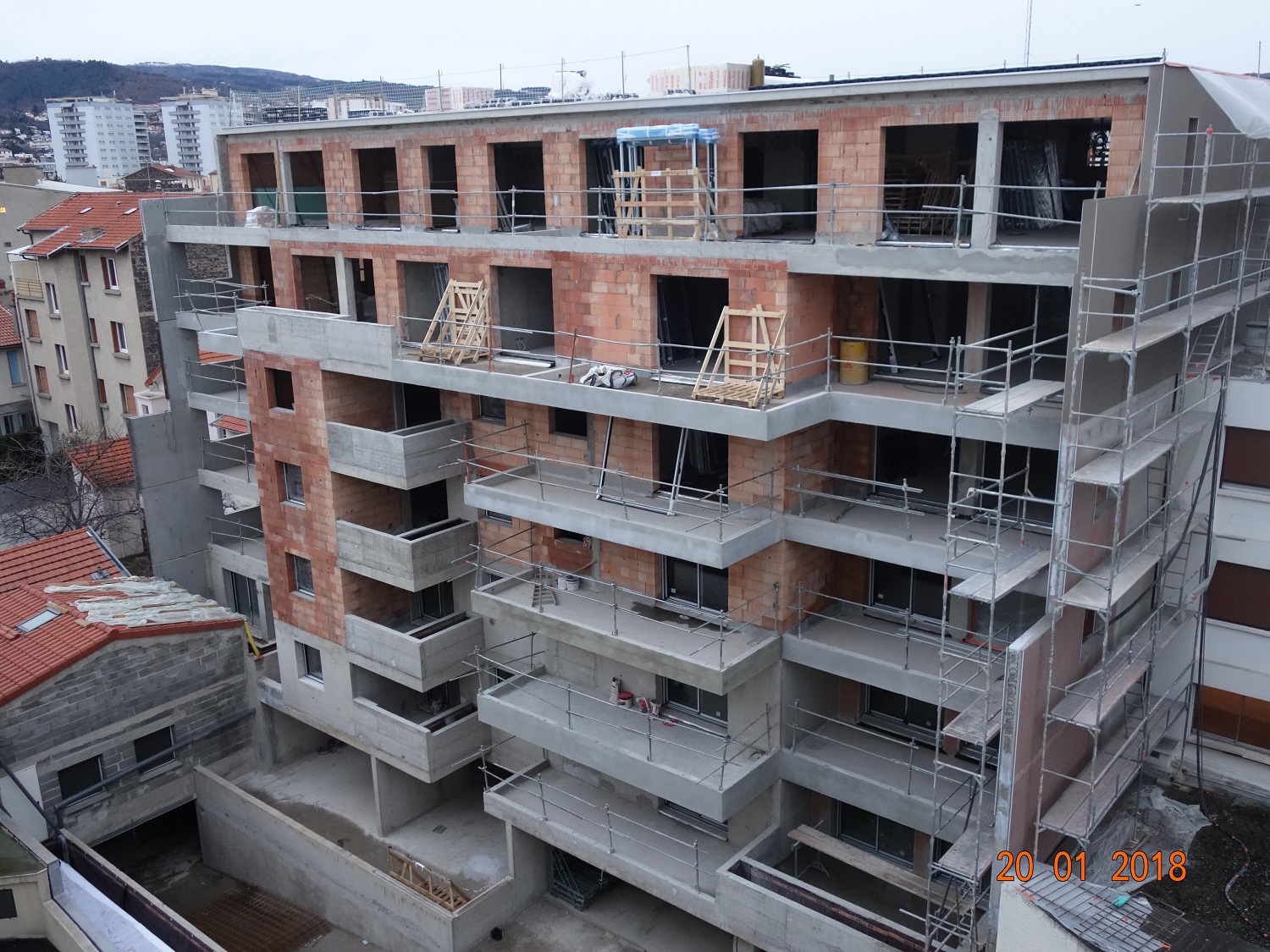 22-01-2018 - Démarrage des enduits de façades