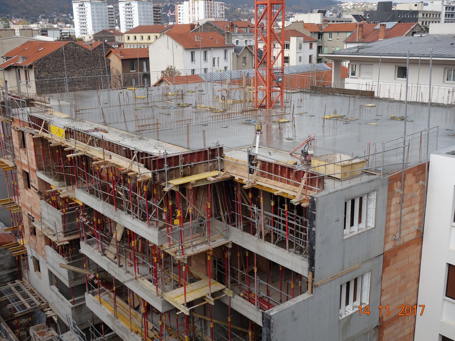 14-11-2017 - Dalle du 5ème étage coulée
