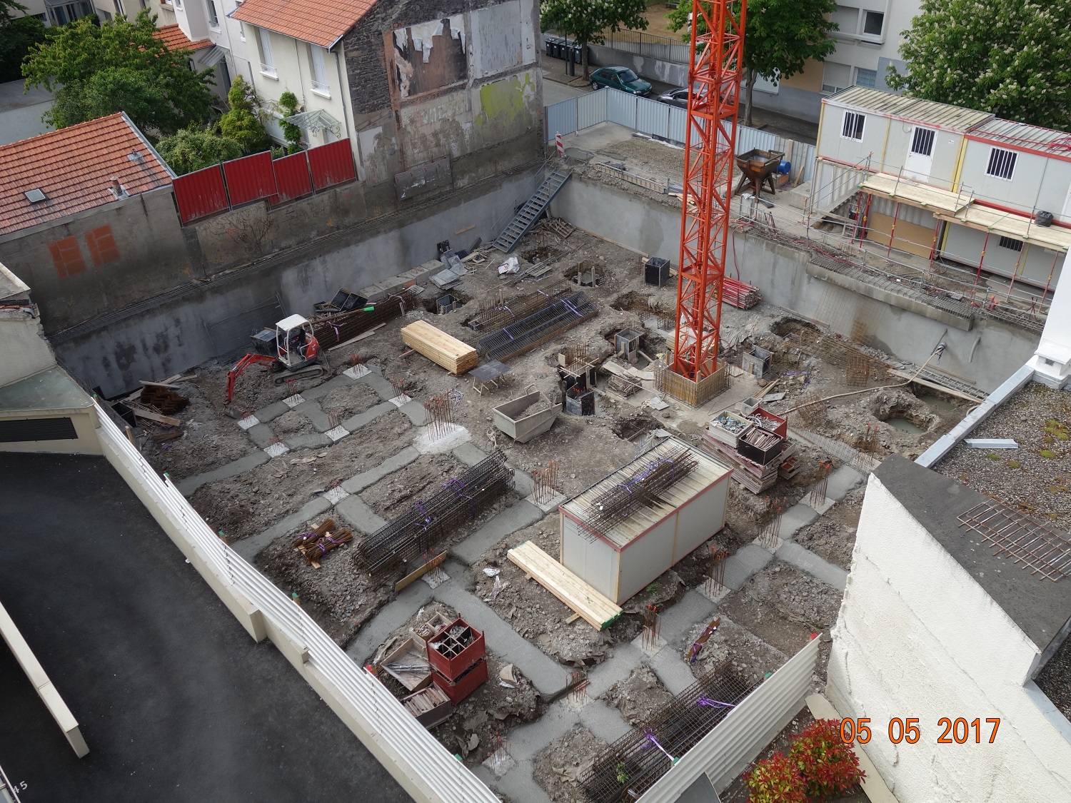 05-05-2017 - Maçonnerie du sous-sol en cours