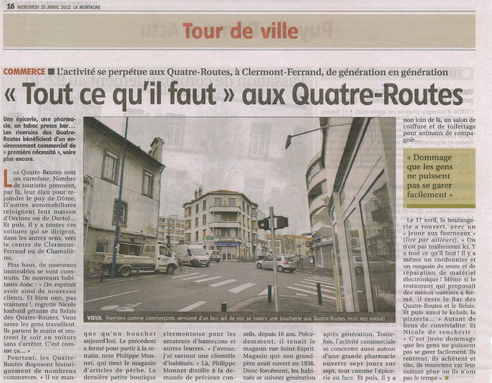 Article La Montagne 25/04/2012