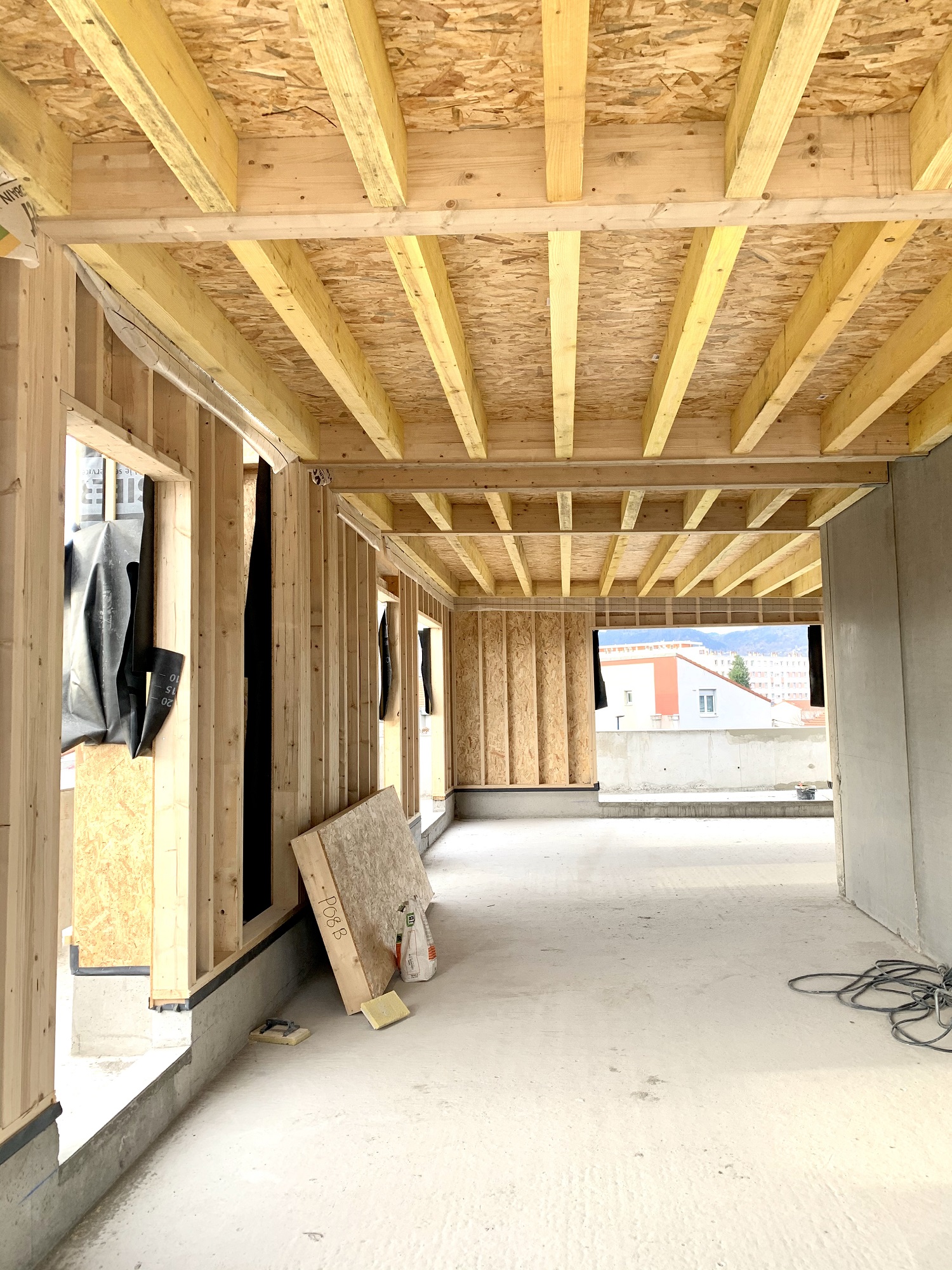 12-11-2020 - Ossature bois en cours de réalisation