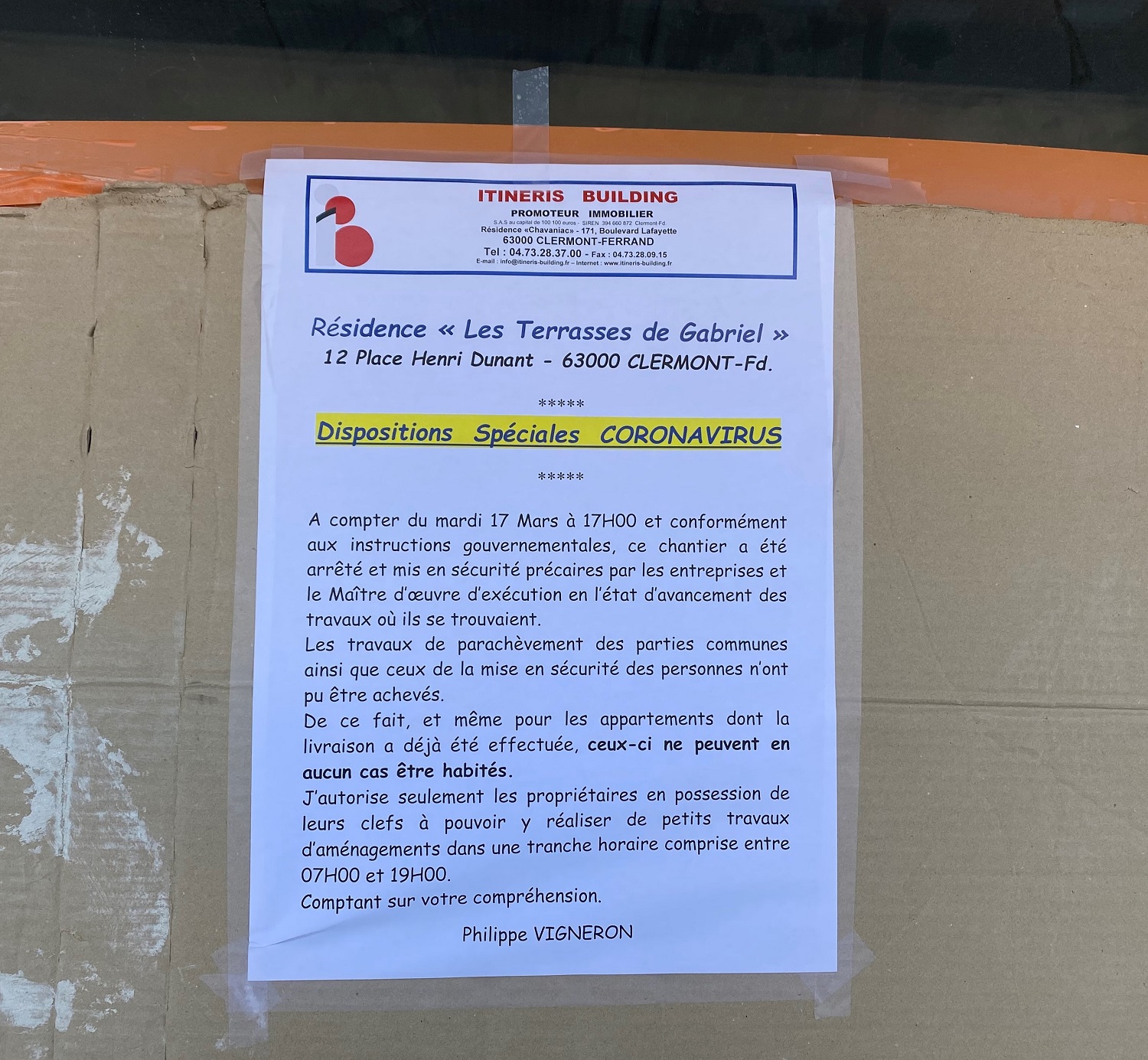 17-03-2020 Chantier arrêté en mode Covid 2