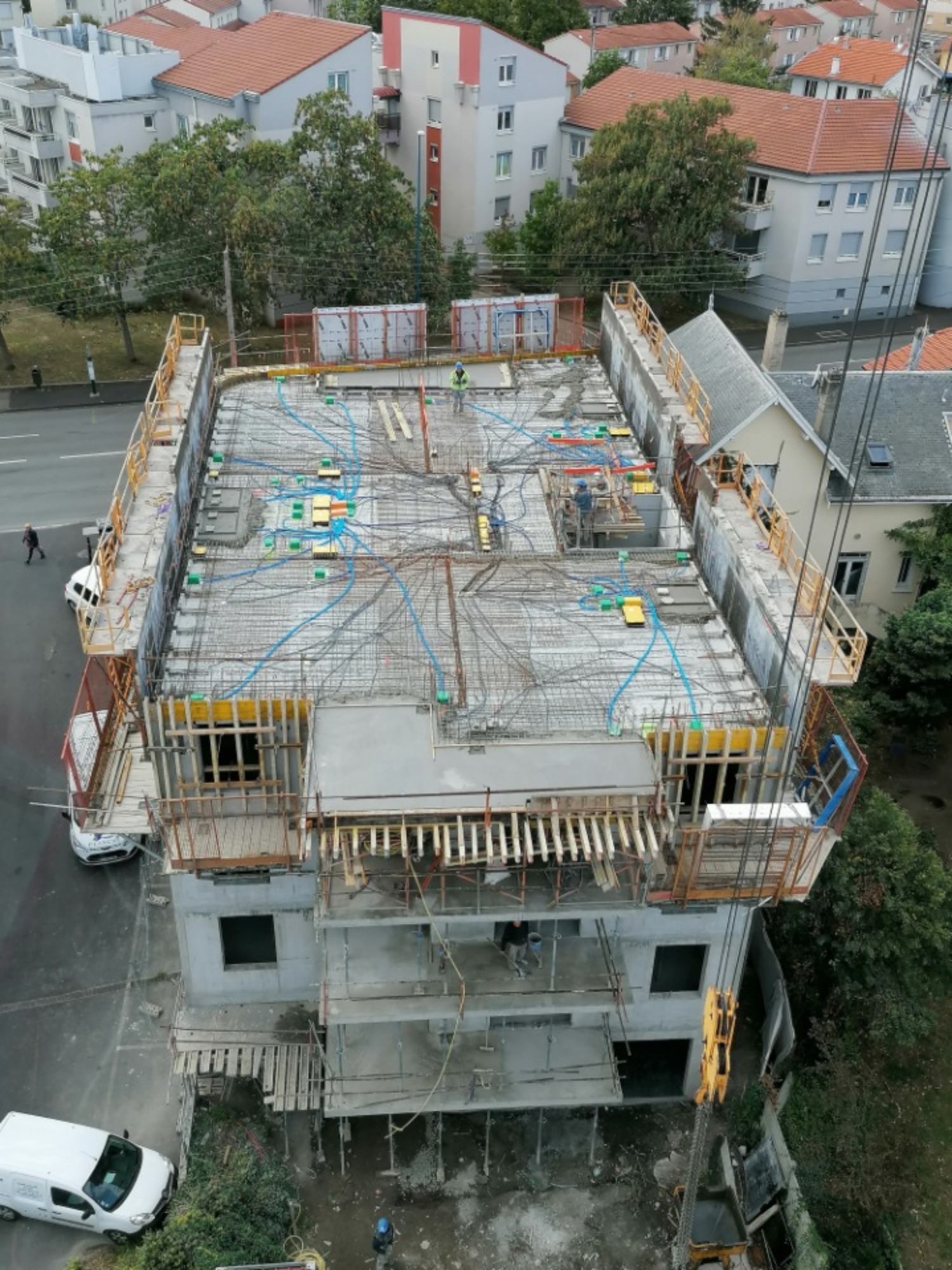 25-09-2020 - Préparation de la dalle du 3ème étage